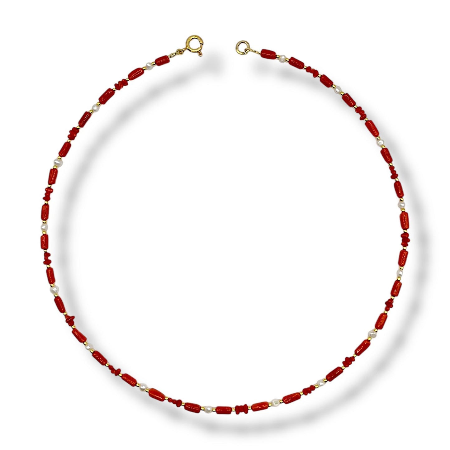 Collana Cannette Corallo e Perle
