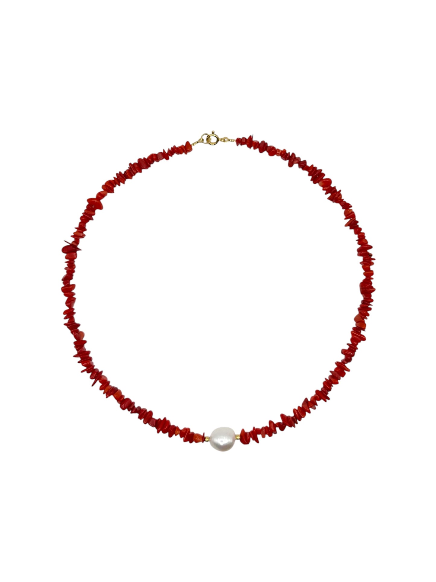 Collana Corallini Rossi con Perla