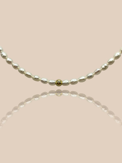 Collana Elise con nodo centrale