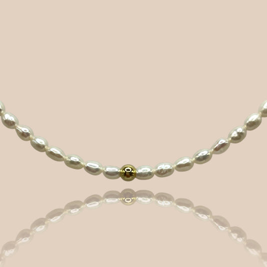 Collana Elise con nodo centrale