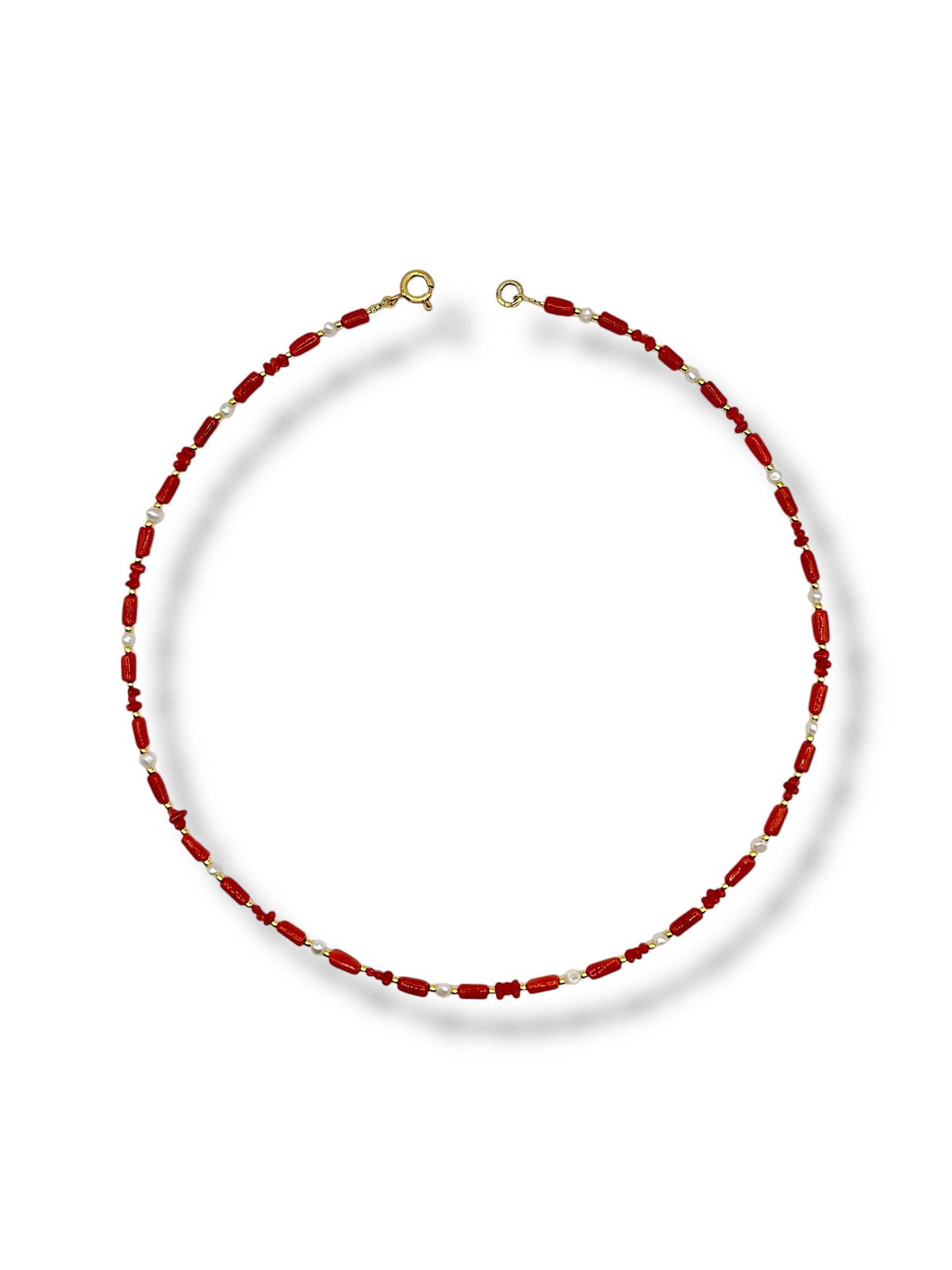 Collana Cannette Corallo e Perle